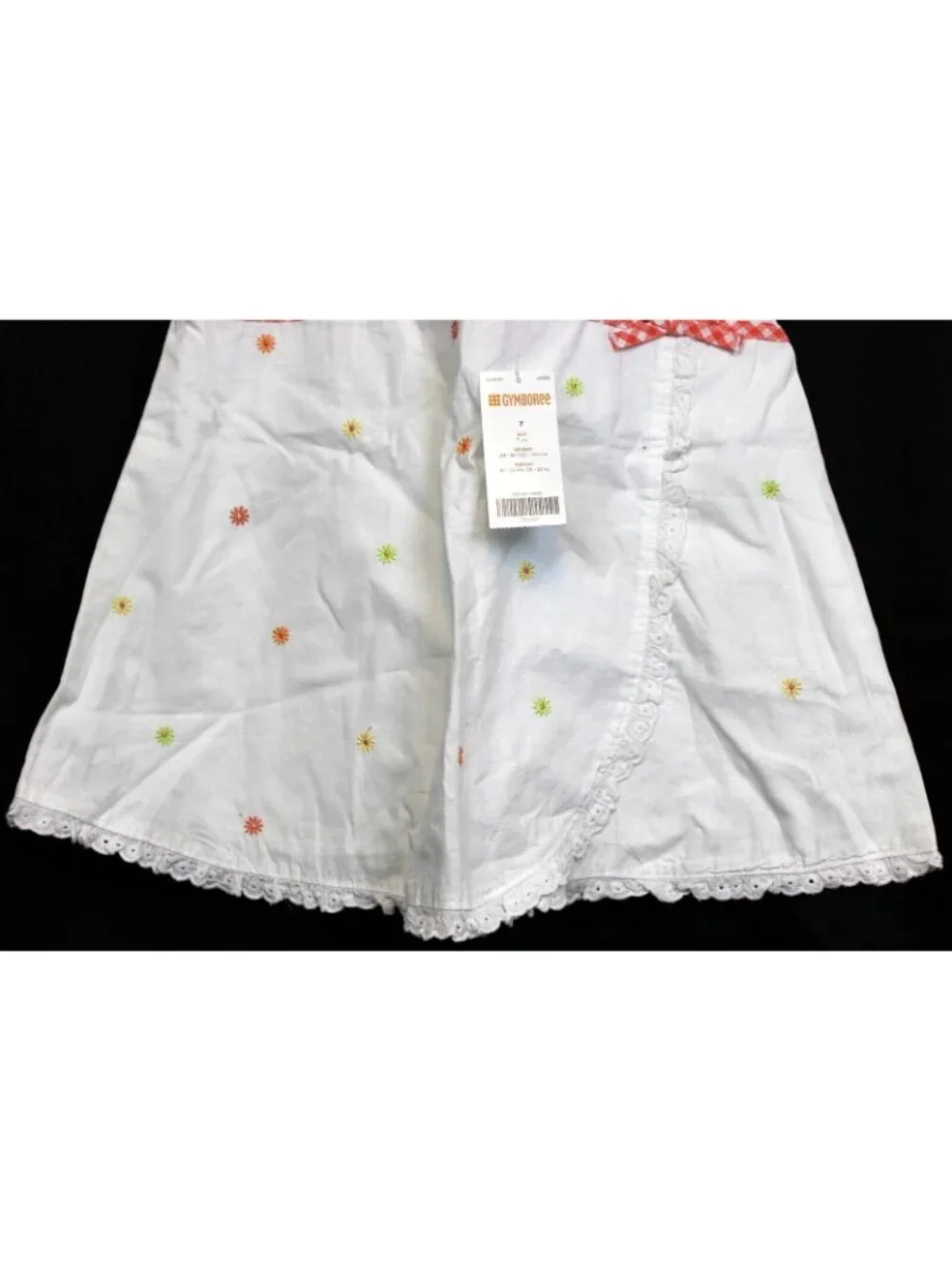 2006 Gymboree Freshly Picked Blouse Embroidered Flowers Lace sz 7 Spring Summer